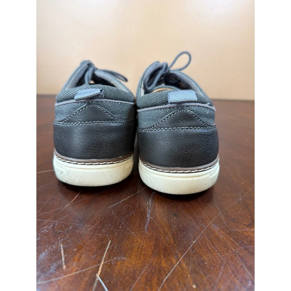Rye by Hawker Rye Mens Canvas Oxford Shoes‎ Charcoal Gray Moc Toe Sneakers